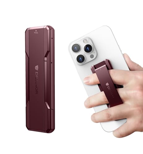 Dexnor Handy Griff Stand, Weich TPU Hand Gurt Halter Universal Smartphone Handy Fingerhalter, Griff Halterung Einhandbedienung (Geeignet:4.7-8.03 Zoll) - Magic Red von Dexnor