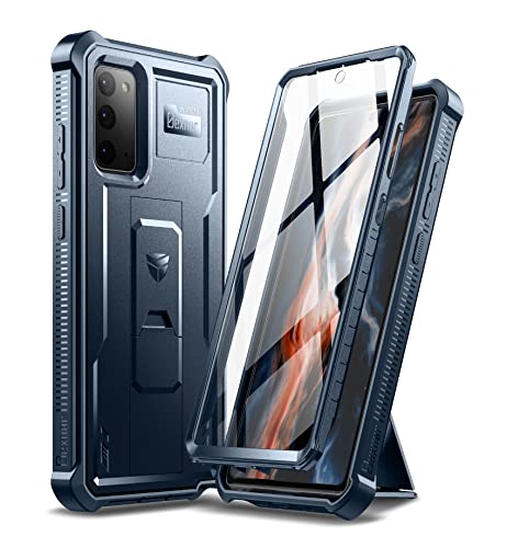 Dexnor Hülle Samsung Note 20, eingebauter Displayschutz und Ständer, strapazierfähig, militärischer Schutz, stoßfest, Schutzhülle für Samsung Note 20, blau von Dexnor