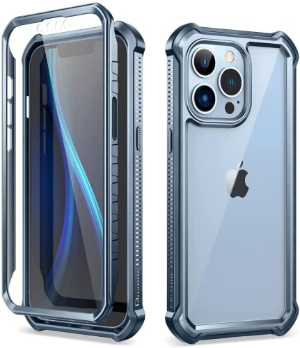 Dexnor Hülle für iPhone 13 Pro Max（6,7"）, 360-Grad-Ganzkörper-Stoßfeste Vorder- und Rückseite Schutzhülle mit integriertem Displayschutz - Blau von Dexnor