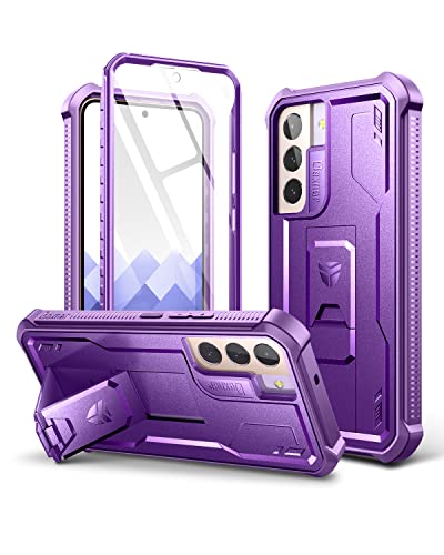 Dexnor Kompatibel mit Hülle Samsung Galaxy S22 Plus 5G mit integrierter Displayschutzfolie Militär-Grad 360 Full Body Shockproof Bumper Protection Cover with Stand – Lila Dexnor Kompatibel mit Hülle Samsung Galaxy S22 Plus 5G mit integrierter Displayschutzfolie Militär-Grad 360 Full Body Shockproof Bumper Protection Cover with Stand – Lila von Dexnor