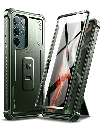 Dexnor Kompatibel mit Hülle Samsung Galaxy S22 Ultra 5G mit integrierter Displayschutzfolie Militär-Grad 360 Full Body Shockproof Bumper Protection Cover with Stand - grün Dexnor Kompatibel mit Hülle Samsung Galaxy S22 Ultra 5G mit integrierter Displayschutzfolie Militär-Grad 360 Full Body Shockproof Bumper Protection Cover with Stand - grün von Dexnor