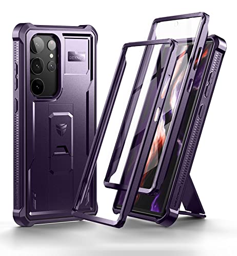 Dexnor Kompatibel mit Hülle Samsung Galaxy S23 Ultra【Doppelter Frontrahmen & Ständer】, Stoßdämpfer Technologie Fallschutz Robuste Handyhülle Stoßfeste Schutzhülle - Lila Dexnor Kompatibel mit Hülle Samsung Galaxy S23 Ultra【Doppelter Frontrahmen & Ständer】, Stoßdämpfer Technologie Fallschutz Robuste Handyhülle Stoßfeste Schutzhülle - Lila von Dexnor