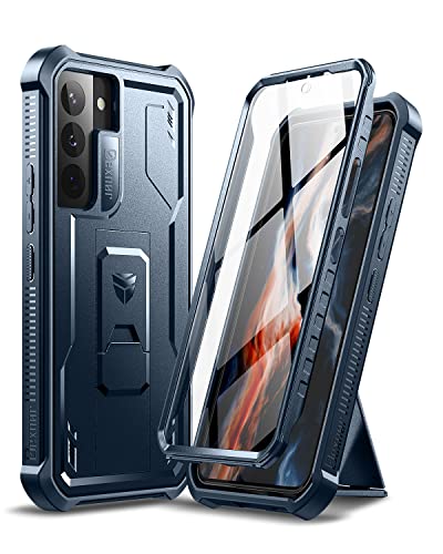 Dexnor Kompatibel mit Hülle Samsung Galaxy S22 5G mit integrierter Displayschutzfolie Militär-Grad 360 Full Body Shockproof Bumper Protection Cover with Stand – blau Dexnor Kompatibel mit Hülle Samsung Galaxy S22 5G mit integrierter Displayschutzfolie Militär-Grad 360 Full Body Shockproof Bumper Protection Cover with Stand – blau von Dexnor