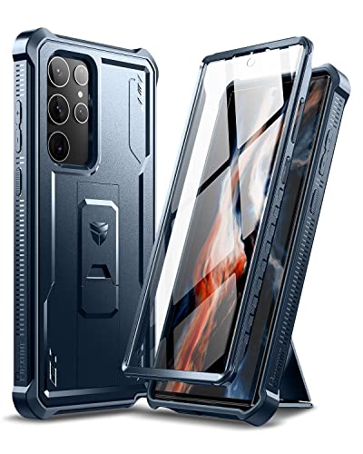 Dexnor Kompatibel mit Hülle Samsung Galaxy S22 Ultra 5G mit integrierter Displayschutzfolie Militär-Grad 360 Full Body Shockproof Bumper Protection Cover with Stand - blau Dexnor Kompatibel mit Hülle Samsung Galaxy S22 Ultra 5G mit integrierter Displayschutzfolie Militär-Grad 360 Full Body Shockproof Bumper Protection Cover with Stand - blau von Dexnor