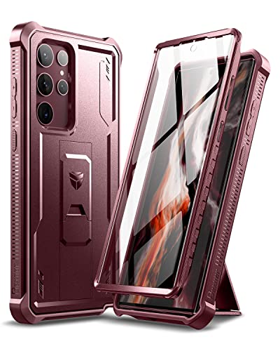 Dexnor Kompatibel mit Hülle Samsung Galaxy S22 Ultra 5G mit integrierter Displayschutzfolie Militär-Grad 360 Full Body Shockproof Bumper Protection Cover with Stand - rot Dexnor Kompatibel mit Hülle Samsung Galaxy S22 Ultra 5G mit integrierter Displayschutzfolie Militär-Grad 360 Full Body Shockproof Bumper Protection Cover with Stand - rot von Dexnor