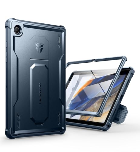 Dexnor für Samsung Galaxy Tab A8 Hülle, [Eingebaute Displayschutzfolie und Ständer] Strapazierfähiger Schutz in Militärqualität Stoßfeste Schutzhülle für Samsung Galaxy Tab A8 - Marineblau von Dexnor
