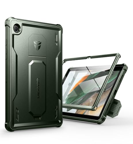 Dexnor für Samsung Galaxy Tab A8 Hülle, [Eingebaute Displayschutzfolie und Ständer] Strapazierfähiger Schutz in Militärqualität Stoßfeste Schutzhülle für Samsung Galaxy Tab A8 - Military Green von Dexnor