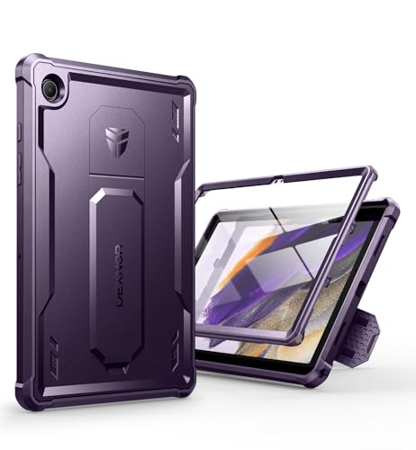 Dexnor für Samsung Galaxy Tab A8 Hülle, [Eingebaute Displayschutzfolie und Ständer] Strapazierfähiger Schutz in Militärqualität Stoßfeste Schutzhülle für Samsung Galaxy Tab A8 - Phantom Lila von Dexnor