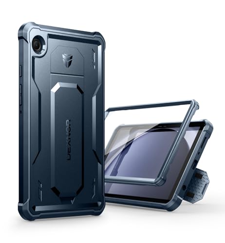 Dexnor für Samsung Galaxy Tab A9 Hülle, [Eingebaute Displayschutzfolie und Ständer] Strapazierfähiger Schutz in Militärqualität Stoßfeste Schutzhülle für Samsung Galaxy Tab A9 - Marineblau von Dexnor
