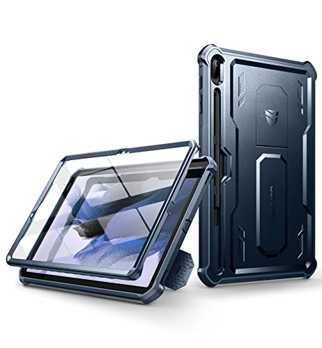 Dexnor für Samsung Galaxy Tab S7 FE Hülle, [Eingebaute Displayschutzfolie und Ständer] Strapazierfähiger Schutz in Militärqualität Stoßfeste Schutzhülle für Samsung Galaxy Tab S7 FE – Blau von Dexnor