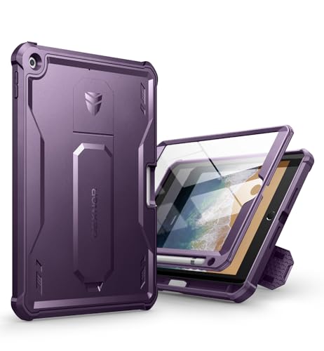 Dexnor Kompatibel mit iPad 5./6. Generation Hülle, 360-Schutz-Ganzkörper-Fall mit Eingebautem Displayschutz-Bumper-Fall Kompatibel mit iPad 9.7" 2018/2017 Schutzhülle - Phantom Lila von Dexnor