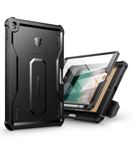 Dexnor Kompatibel mit iPad 5./6. Generation Hülle, 360-Schutz-Ganzkörper-Fall mit Eingebautem Displayschutz-Bumper-Fall Kompatibel mit iPad 9.7" 2018/2017 Schutzhülle - Schwarz von Dexnor