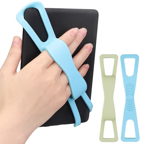 Dexspoeny Silikon-Handschlaufen für Kindle und Tablets, Blau und Grün, 2 Stück Dexspoeny Silikon-Handschlaufen für Kindle und Tablets, Blau und Grün, 2 Stück von Dexspoeny