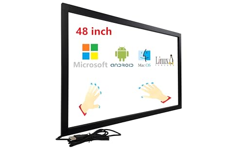 DeYoWo 48 Zoll Infrarot-Touchscreen-Rahmen, IR-Touchscreen-Overlay, Touchscreen-Panel, Freier Treiber von Deyowo