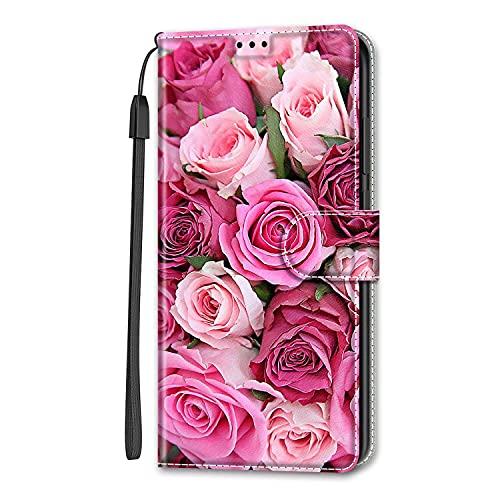 Dfjhure Handyhülle für Google Pixel 7A Hülle Wallet Leder Kartenfach Magnet Stoßfeste Handytasche Klapphülle Case Kompatibel mit Google Pixel 7A - Blume von Dfjhure