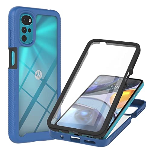 Dfjhure für Motorola Moto G22 Hülle 360 Grad Schutzhülle Stoßfest Panzerhülle Mit Eingebautem Displayschutz Outdoor Full Case Handyhülle für Motorola Moto G22 - Blau Dfjhure für Motorola Moto G22 Hülle 360 Grad Schutzhülle Stoßfest Panzerhülle Mit Eingebautem Displayschutz Outdoor Full Case Handyhülle für Motorola Moto G22 - Blau von Dfjhure