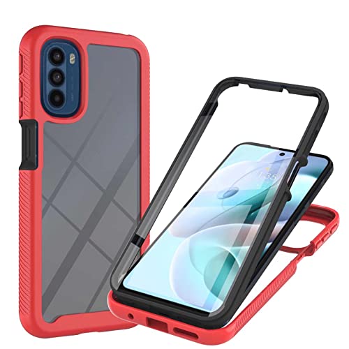 Dfjhure für Motorola Moto G31/G41 Hülle 360 Grad Schutzhülle Stoßfest Panzerhülle Mit Eingebautem Displayschutz Outdoor Full Case Handyhülle für Motorola Moto G31/G41 - Rot von Dfjhure