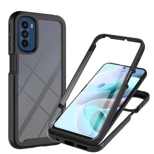 Dfjhure für Motorola Moto G31/G41 Hülle 360 Grad Schutzhülle Stoßfest Panzerhülle Mit Eingebautem Displayschutz Outdoor Full Case Handyhülle für Motorola Moto G31/G41 - Schwarz von Dfjhure