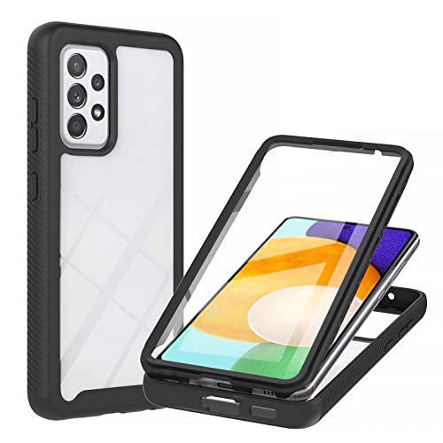 Dfjhure für Samsung Galaxy A23 5G Hülle 360 Grad Schutzhülle Stoßfest Panzerhülle Mit Eingebautem Displayschutz Outdoor Full Case Handyhülle für Samsung Galaxy A23 5G - Schwarz von Dfjhure