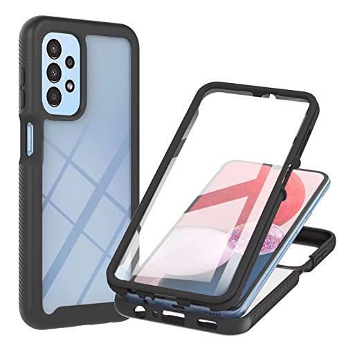 Dfjhure für Samsung Galaxy A33 5G Hülle 360 Grad Schutzhülle Stoßfest Panzerhülle Mit Eingebautem Displayschutz Outdoor Full Case Handyhülle für Samsung Galaxy A33 5G - Schwarz von Dfjhure