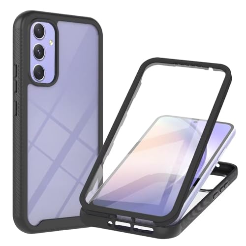 Dfjhure für Samsung Galaxy A34 5G Hülle 360 Grad Schutzhülle Stoßfest Panzerhülle Mit Eingebautem Displayschutz Outdoor Full Case Handyhülle für Samsung Galaxy A34 5G - Schwarz von Dfjhure