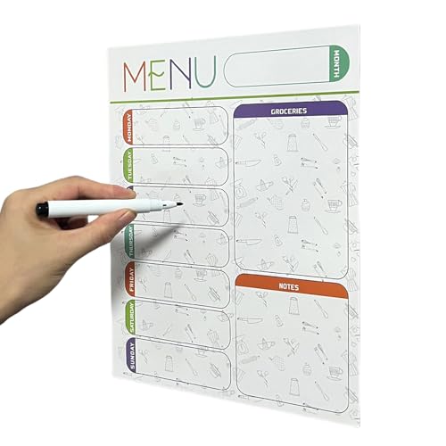 Dfstvup Kühlschrank-Organizer - Magnetischer Wochenplaner Als Einkaufsorganizer | Einkaufsliste & Wochenplan Zur Organisieren Von Haushalt, Arbeit Und Küchenmanagement Dfstvup Kühlschrank-Organizer - Magnetischer Wochenplaner Als Einkaufsorganizer | Einkaufsliste & Wochenplan Zur Organisieren Von Haushalt, Arbeit Und Küchenmanagement von Dfstvup