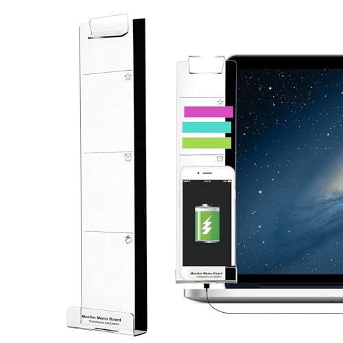 Dfstvup Monitor Klebezettelhalter | Acryl Bildschirm Haftnotizenhalter für PC,Bildschirm-Nachrichtenorganizer Mit Seitenmontage & Selbstklebendem Schreibtischzubehör Für Desktop Laptop Zuhause Dfstvup Monitor Klebezettelhalter | Acryl Bildschirm Haftnotizenhalter für PC,Bildschirm-Nachrichtenorganizer Mit Seitenmontage & Selbstklebendem Schreibtischzubehör Für Desktop Laptop Zuhause von Dfstvup