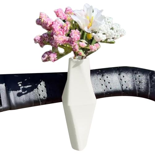 Dfstvup Motorrad-Lenkervase, Blumenvase für Lenker | Lenkervase Dekoration,Silikon-Lenker-Vasen-Dekoration, Abnehmbarer Motorrad-Vasen-Anhänger, Motorrad-Zubehör für Lenker von Dfstvup