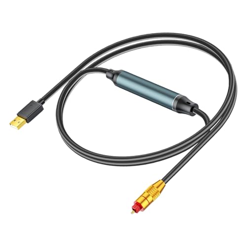USB To Optical Audio Adapter, USB A To Fiber Optic Audio SPDIF Port Connection, Portable Audio Converter, Connection Fiber Optic Audio Box 1.5m/4.92 Feet Jack Audio Converter Cable For Computer Laptop USB To Optical Audio Adapter, USB A To Fiber Optic Audio SPDIF Port Connection, Portable Audio Converter, Connection Fiber Optic Audio Box 1.5m/4.92 Feet Jack Audio Converter Cable For Computer Laptop von Dgayaeic