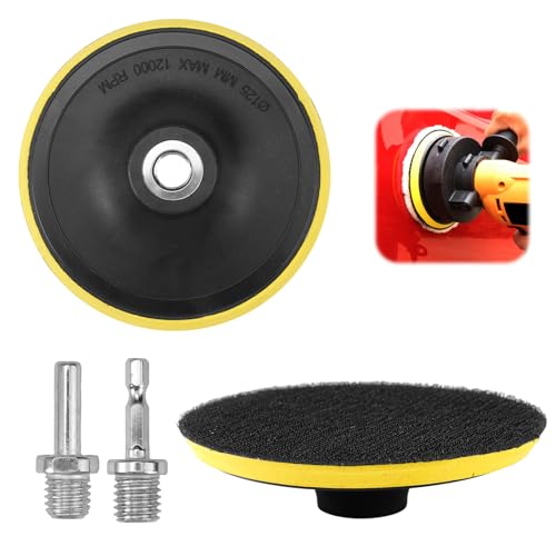 2 Stück 5in/125mm Schleifteller Klett, Schleifteller Polierpad mit M14 Gewinde für Schleifmaschine/Poliermaschine/Elektrische Bohrmaschine, Verwendet für Automobil/Holzbearbeitung/Marmorpolieren 2 Stück 5in/125mm Schleifteller Klett, Schleifteller Polierpad mit M14 Gewinde für Schleifmaschine/Poliermaschine/Elektrische Bohrmaschine, Verwendet für Automobil/Holzbearbeitung/Marmorpolieren von Dhisperares