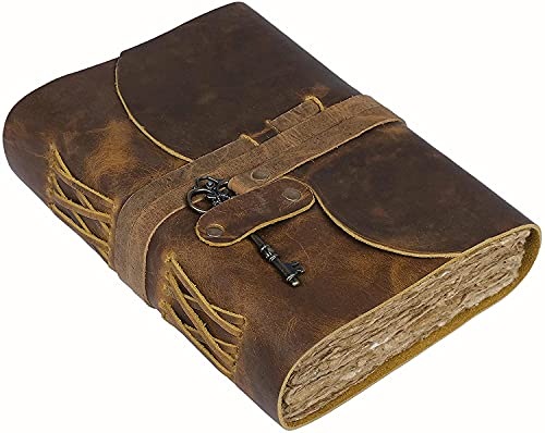 Vintage Leder-Tagebuch, antikes, handgefertigtes Leder-Tagebuch mit Büttenrand-Papier für Männer und Frauen, tolles Geschenk von Dhk Devil Hunter Killer