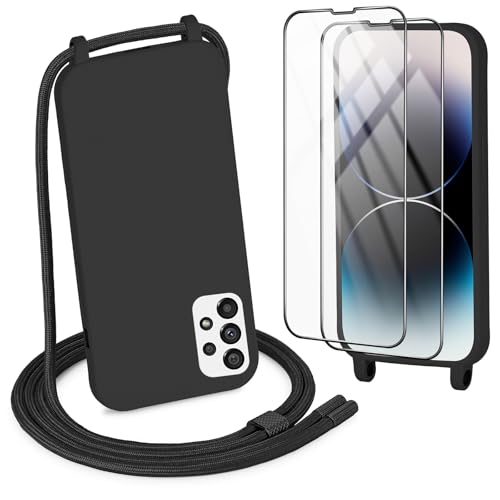 DiDaDi Handykette kompatibel mit Samsung Galaxy A53 Hülle,Necklace Hülle mit Band Handyhülle für zum Umhängen Silikon Case mit Schnur Schutzfolie in Schwarz DiDaDi Handykette kompatibel mit Samsung Galaxy A53 Hülle,Necklace Hülle mit Band Handyhülle für zum Umhängen Silikon Case mit Schnur Schutzfolie in Schwarz von DiDaDi