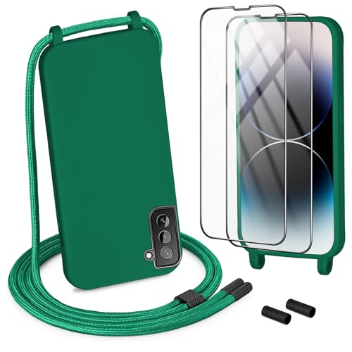 DiDaDi Handykette kompatibel mit Samsung Galaxy S22 Hülle,Necklace Hülle mit Band Handyhülle für zum Umhängen Silikon Case mit Schnur Schutzfolie in Dunkelgrün DiDaDi Handykette kompatibel mit Samsung Galaxy S22 Hülle,Necklace Hülle mit Band Handyhülle für zum Umhängen Silikon Case mit Schnur Schutzfolie in Dunkelgrün von DiDaDi