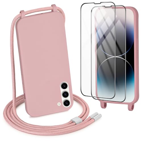DiDaDi Handykette kompatibel mit Samsung Galaxy S23 Plus Hülle,Necklace Hülle mit Band Handyhülle für zum Umhängen Silikon Case mit Schnur Schutzfolie in Dunkelrosa Gold DiDaDi Handykette kompatibel mit Samsung Galaxy S23 Plus Hülle,Necklace Hülle mit Band Handyhülle für zum Umhängen Silikon Case mit Schnur Schutzfolie in Dunkelrosa Gold von DiDaDi