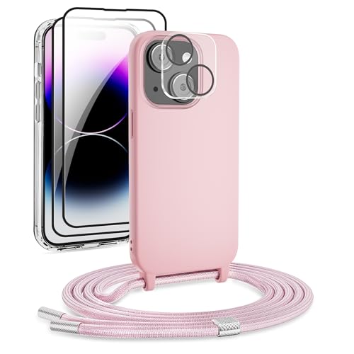 DiDaDi Handykette kompatibel mit iPhone 13 Mini Hülle,Necklace Hülle mit Band Handyhülle für zum Umhängen Silikon Case mit Schnur Schutzfolie und Kameraschutz in Dunkelrosa Gold DiDaDi Handykette kompatibel mit iPhone 13 Mini Hülle,Necklace Hülle mit Band Handyhülle für zum Umhängen Silikon Case mit Schnur Schutzfolie und Kameraschutz in Dunkelrosa Gold von DiDaDi