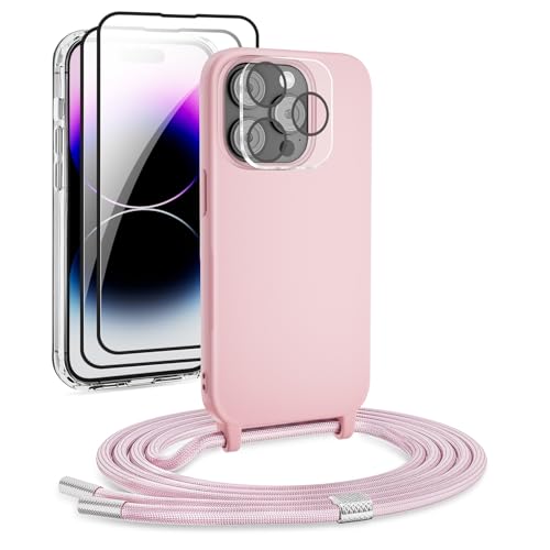 DiDaDi Handykette kompatibel mit iPhone 13 Pro Max Hülle,Necklace Hülle mit Band Handyhülle für zum Umhängen Silikon Case mit Schnur Schutzfolie und Kameraschutz in Dunkelrosa Gold DiDaDi Handykette kompatibel mit iPhone 13 Pro Max Hülle,Necklace Hülle mit Band Handyhülle für zum Umhängen Silikon Case mit Schnur Schutzfolie und Kameraschutz in Dunkelrosa Gold von DiDaDi
