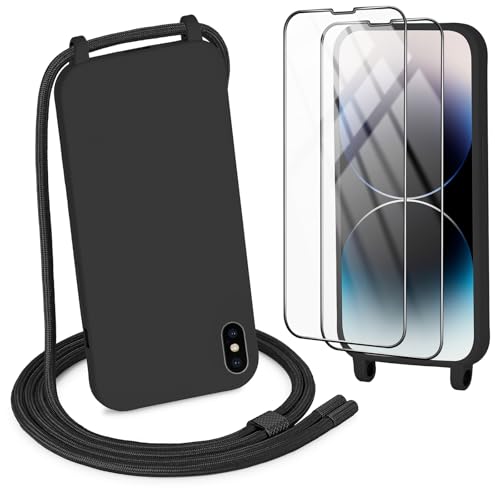 DiDaDi Handykette kompatibel mit iPhone X/Xs Hülle,Necklace Hülle mit Band Handyhülle für zum Umhängen Silikon Case mit Schnur Schutzfolie in Schwarz DiDaDi Handykette kompatibel mit iPhone X/Xs Hülle,Necklace Hülle mit Band Handyhülle für zum Umhängen Silikon Case mit Schnur Schutzfolie in Schwarz von DiDaDi