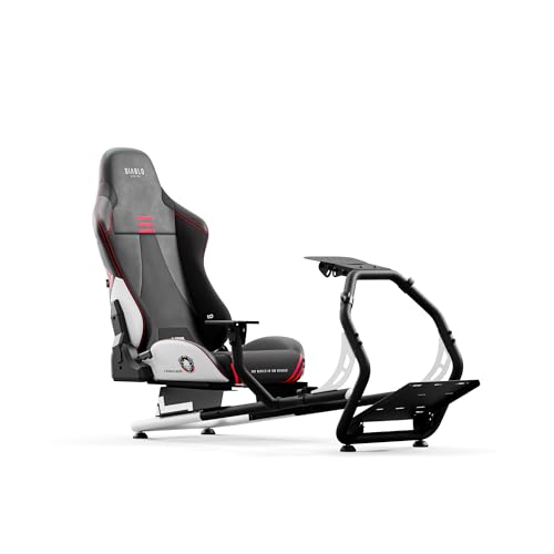 Diablo Sim Racing Cockpit X-Drive - Rennsitz Gaming mit Verstellbarem Sitz und Rückenlehne - Renncockpit mit Vielen Lenkrädern und Pedalen Kompatibel - Kabelhalterungen, Rutschfeste Füße Diablo Sim Racing Cockpit X-Drive - Rennsitz Gaming mit Verstellbarem Sitz und Rückenlehne - Renncockpit mit Vielen Lenkrädern und Pedalen Kompatibel - Kabelhalterungen, Rutschfeste Füße von Diablo