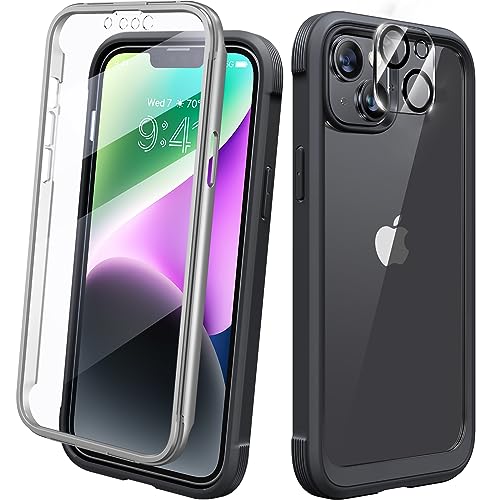 Diaclara Entworfen für iPhone 14 Hülle, vollumschließende Hülle mit integriertem berührungsempfindlichen kratzerabweisendem Displayschutz, Stoßfeste Fullbody Handyhülle+Kamera-Schutzfolie (Schwarz) Diaclara Entworfen für iPhone 14 Hülle, vollumschließende Hülle mit integriertem berührungsempfindlichen kratzerabweisendem Displayschutz, Stoßfeste Fullbody Handyhülle+Kamera-Schutzfolie (Schwarz) von Diaclara