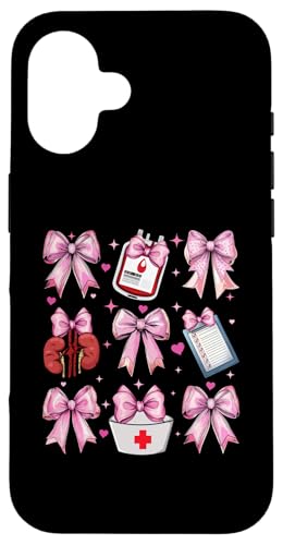 Kokette Bogen Dialyse Krankenschwester Dialyse Techniker Mädchen Mama Hülle für iPhone 16 von Dialysis Nurse Appreciation Nephrology Gifts