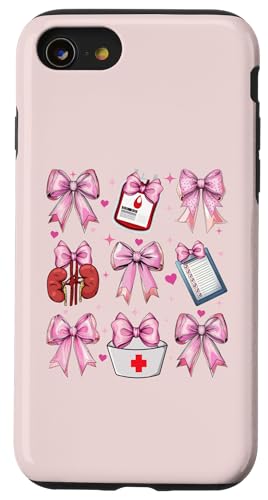 Kokette Bogen Dialyse Krankenschwester Dialyse Techniker Mädchen Mama Hülle für iPhone SE (2020) / 7 / 8 von Dialysis Nurse Appreciation Nephrology Gifts