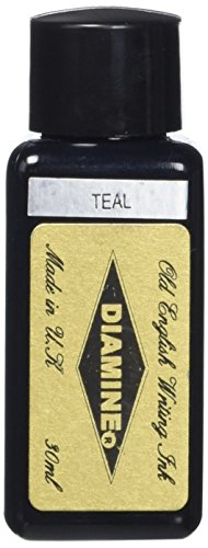 Diamin Tintenflasche für Füllfederhalter, 30 ml, Blaugrün. von Diamine