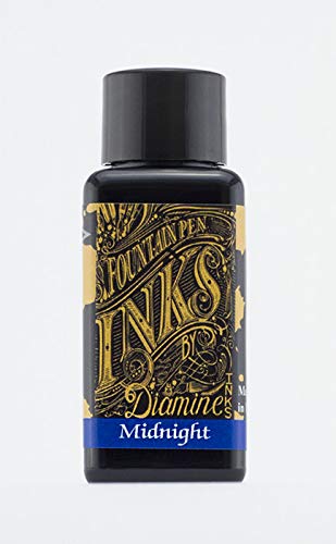 Diamine 30 ml Bottle Fountain Pen Ink, Midnight by Diamine von Diamine
