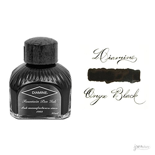 Diamine Fountain Pen Ink - 80 ml - Onyx Black by Diamine von Diamine