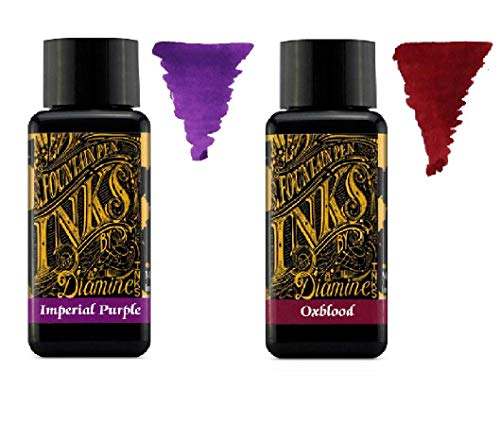 Diamine Füllfederhaltertinte 30ml - Imperial Purple & Oxblood - 2 x Flaschen von Diamine
