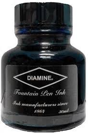 Diamine Füllhalter-Tinte in 30 ml-Flasche, Mitternachtsblau von Diamine