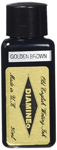 Diamine Ink,Golden Brown,Braun,Tinte für Füllfederhalter,30 ml von Diamine