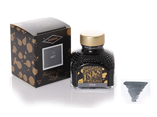 Diamine Ink,Grey,grau,Tinte im Tintenglas,80 ml von Diamine