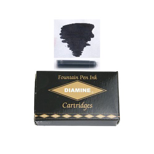 Diamine Jet Black fountain pen ink cartridges by Diamine von Diamine