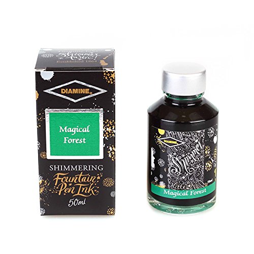 Diamine Shimmer Ink,Magical Forest,Tinte,Schreibtinte im Tintenglas,50 ml von Diamine